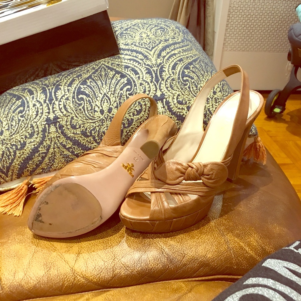 Prada sling back pumps